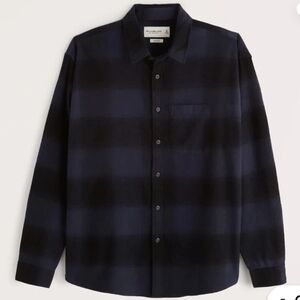 Abercrombie Blue Plaid Flannel
